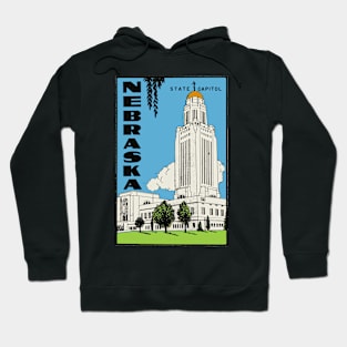 Vintage Style Nebraska Capitol Hoodie